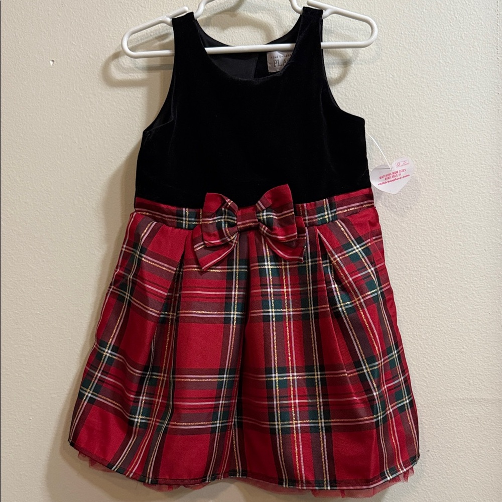 The Children's Place Black and Red Plaid Dress